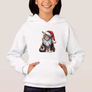 Weihnachts-Münzkatze Maine Coon Kitten Hoodie