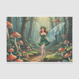 Weihnachts-Mushroom Fairy Decoupage Seidenpapier