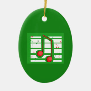 Weihnachts-Musiklehrer, Hinweise zu Grün Keramik Ornament