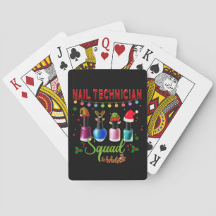 Weihnachts-Nageltechniker Xmas Salon Eigentümer Spielkarten