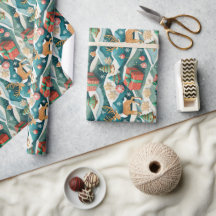 Weihnachts Nahtlose Wrapping Paper Rentiers 300dpi