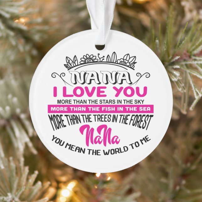 Weihnachts-Nana Wort Kunst Stimmung Ornament (Baum)