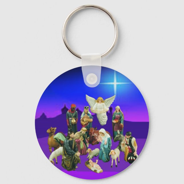 Weihnachts Nativaty Scene Schlüsselanhänger (Vorderseite)