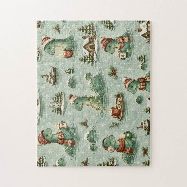 Weihnachts-Nessie Loch Ness Monster Cozy Kryptiden (Vertikal)