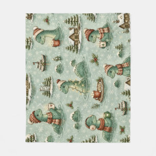 Weihnachts-Nessie Loch Ness Monster Cozy Kryptiden Fleecedecke