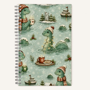 Weihnachts-Nessie Loch Ness Monster Cozy Kryptiden Notizbuch