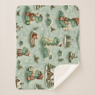 Weihnachts-Nessie Loch Ness Monster Cozy Kryptiden Sherpadecke