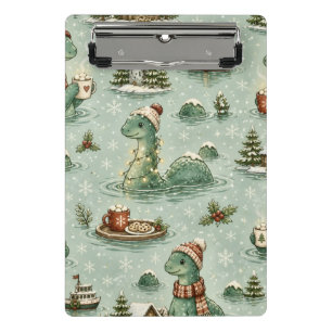 Weihnachts-Nessie Loch Ness Monster Gemütliche Kry Mini Klemmbrett