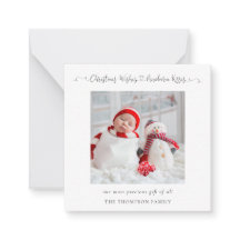Weihnachts-Neugeborenes-Foto Weihnachtskarte