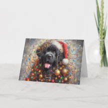 Weihnachts-Newfie-Grußkarte
