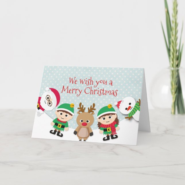 Weihnachts-Niedlich-Feiertagskarte Feiertagskarte (Vorderseite)