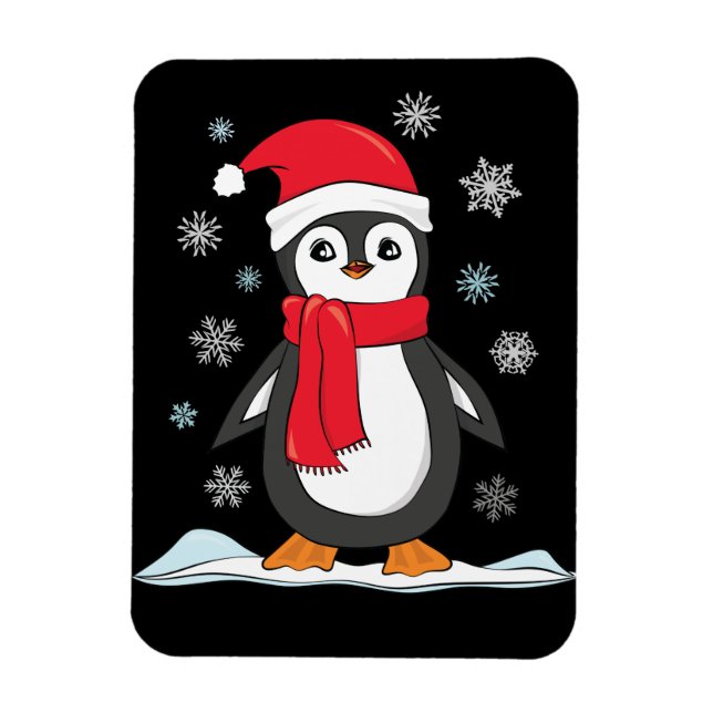 Weihnachts-Niedlich-Pinguin Magnet (Vertikal)