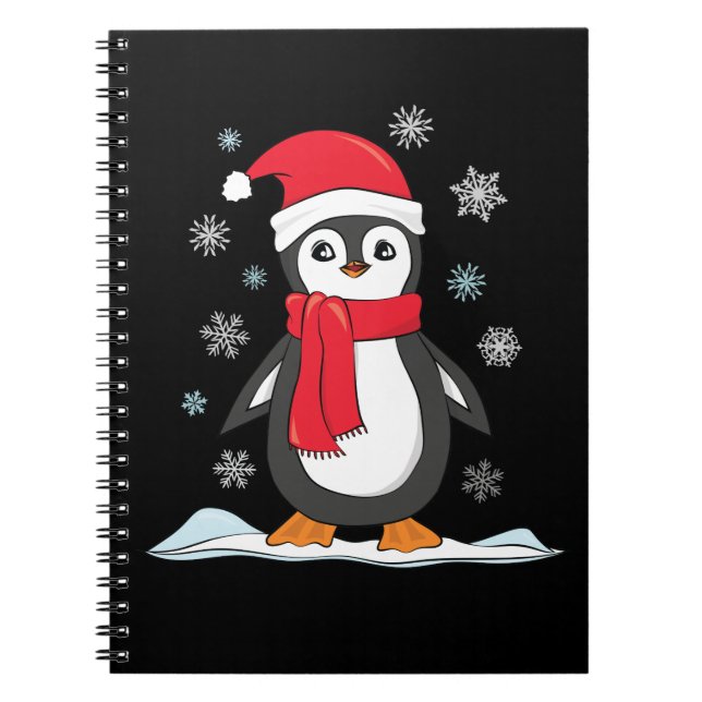 Weihnachts-Niedlich-Pinguin Notizblock (Vorderseite)