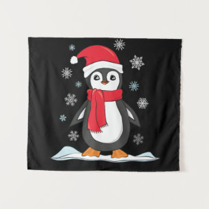 Weihnachts-Niedlich-Pinguin Wandteppich