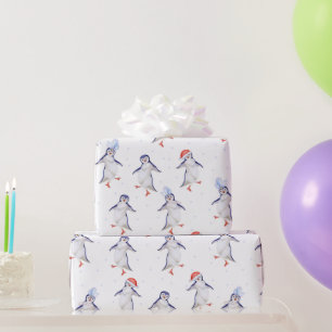 Weihnachts Niedlich Tanzpinguine Pattern Geschenkpapier