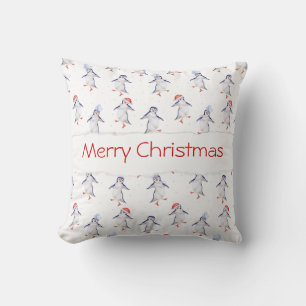 Weihnachts Niedlich Tanzpinguine Pattern Kissen