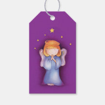 Weihnachts-niedliche Engelmädchen-lila