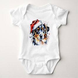 Weihnachts-niedlicher Welpe Baby Strampler