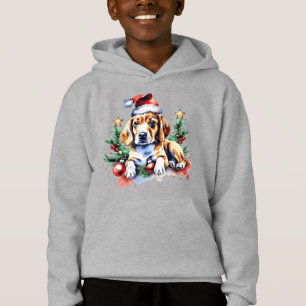 Weihnachts-niedlicher Welpe Hoodie