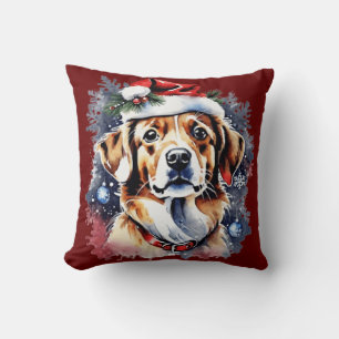 Weihnachts-niedlicher Welpe Kissen
