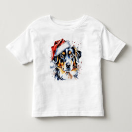 Weihnachts-niedlicher Welpe Kleinkind T-shirt