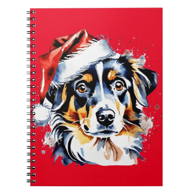 Weihnachts-niedlicher Welpe Notizblock (Vorderseite)