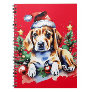 Weihnachts-niedlicher Welpe Notizblock