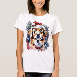Weihnachts-niedlicher Welpe T-Shirt