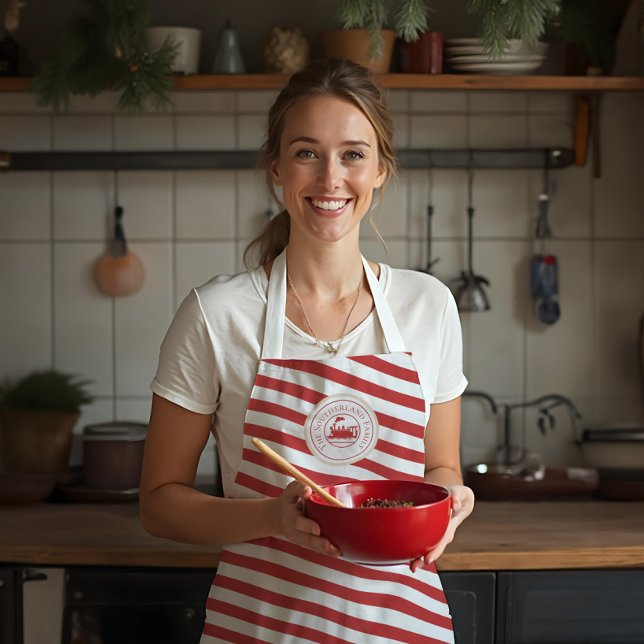 Weihnachts-Nordpol-Express-Bahn Personalisiert Schürze (Christmas North Pole Express Train Personalized Apron)