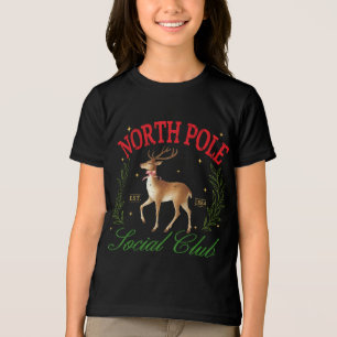 Weihnachts-Nordpol-Sozialklub Rentiere Tri-Blend Shirt