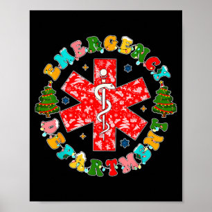 Weihnachts-Notaufnahme Er Rn Krankenschwester Abte Poster