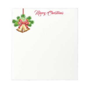 Weihnachts-Notepad-Bells Notizblock