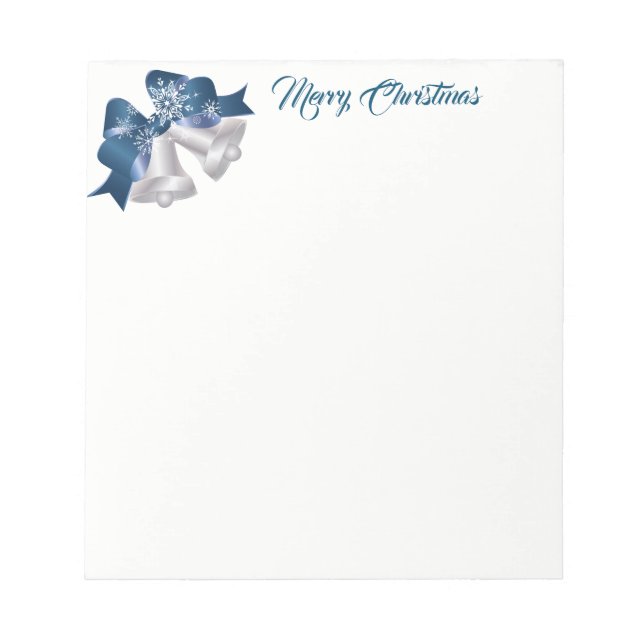 Weihnachts-Notepad-Silber-Glocken Notizblock (Vorderseite)