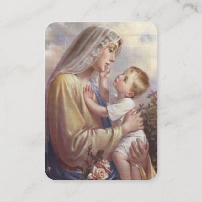 Weihnachts-Novena-Gebetskarte Visitenkarte (Vorderseite)