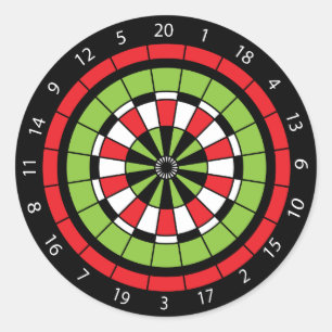 Weihnachts-Numberboard Runder Aufkleber