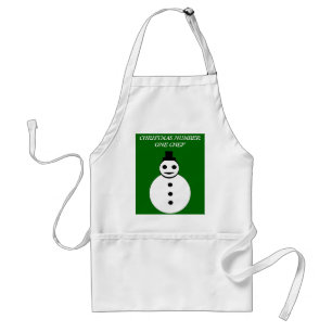 Weihnachts Nummer eins Koch Snowman Custom Schürze