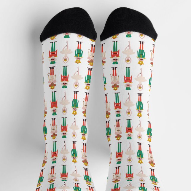 Weihnachts-Nussknacker-Ballerina  Socken (Oben)