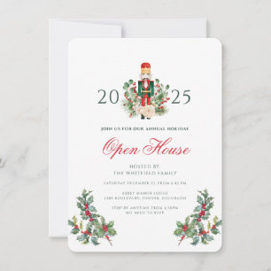 Weihnachts-Nussknacker-Beeren-Open-House-Urlaub Einladung