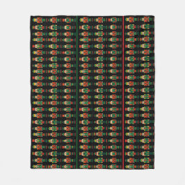Weihnachts-Nussknacker Grün und Schwarz Fleecedecke