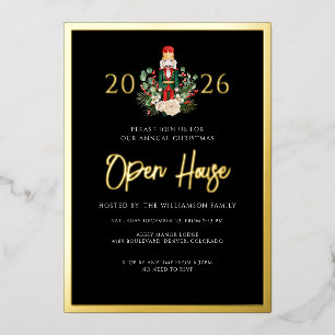 Weihnachts-Nussknacker-Open-House-Script Folieneinladung