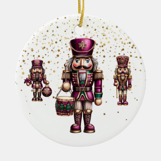 Weihnachts-Nussknacker-Ornament Keramik Ornament (Vorne)