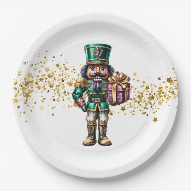 Weihnachts-Nussknacker  Pappteller (Vorderseite)