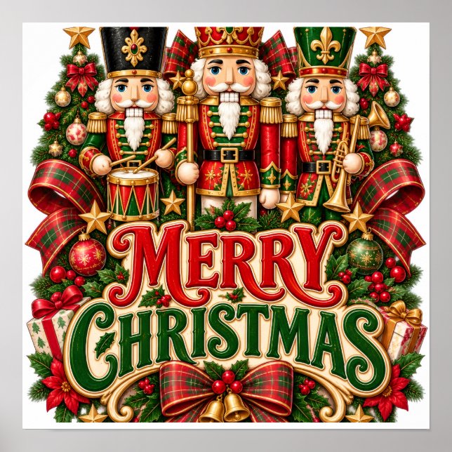 Weihnachts-Nussknacker-Plakat Poster (Vorne)