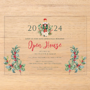 Weihnachts-Nussknacker-Skript Open House Acryleinladungen