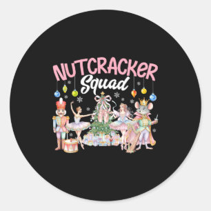 Weihnachts-Nussknacker-Truppe-Ballett-Familie pass Runder Aufkleber