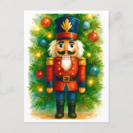 Weihnachts-Nussknacker-Weihnachtspostkarte Feiertagspostkarte