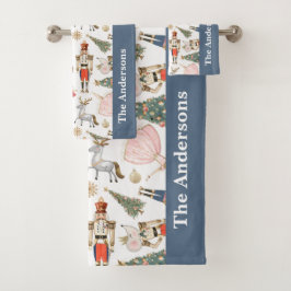 Weihnachts-Nutcracker-Badetuch-Set Badhandtuch Set