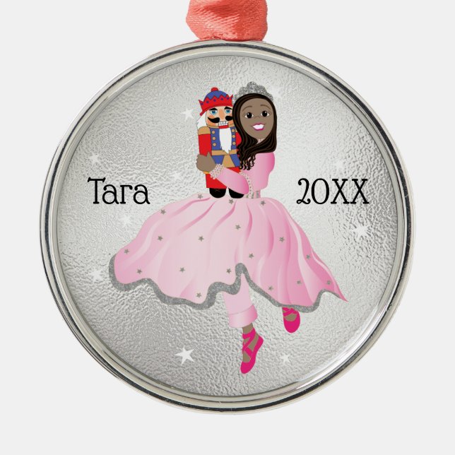 Weihnachts Nutcracker Ballerina Ornament Aus Metall (Vorne)