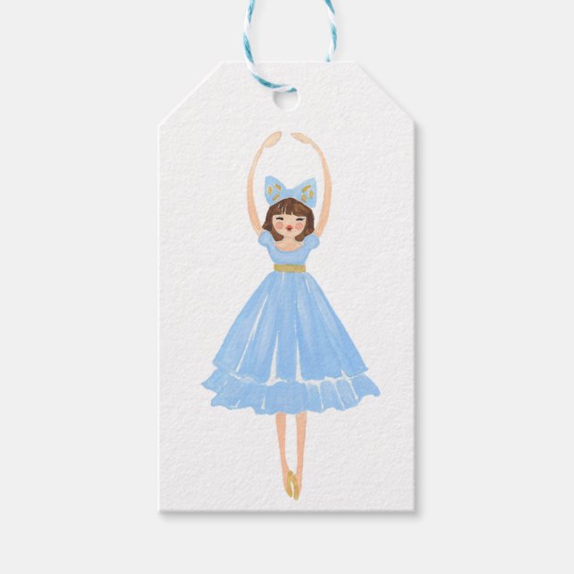 Weihnachts Nutcracker Ballet Clara Geschenketikett Geschenkanhänger (Vorderseite)