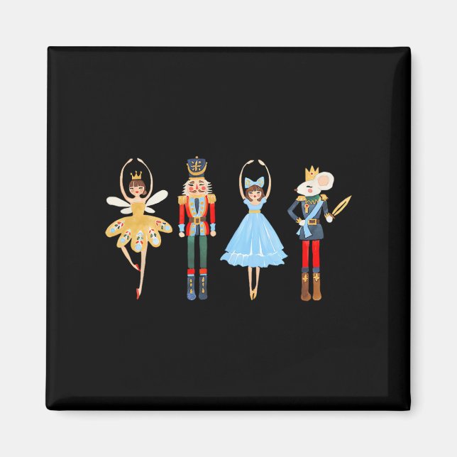 Weihnachts Nutcracker Ballet Niedliche Weihnachtsg Magnet (Vorne)